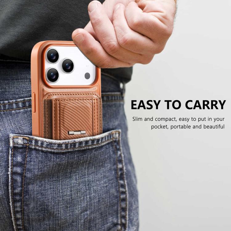 For iPhone 17 Pro Max CaseNeo Fold Holder Retro Elastic Card Bag Magnetic Back Phone Case