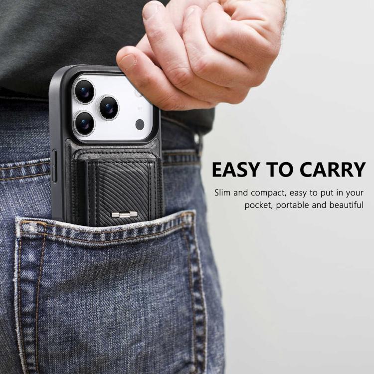 For iPhone 17 Pro Max CaseNeo Fold Holder Retro Elastic Card Bag Magnetic Back Phone Case