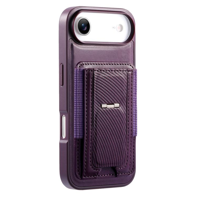 For iPhone Air CaseNeo Fold Holder Retro Elastic Card Bag Magnetic Back Phone Case