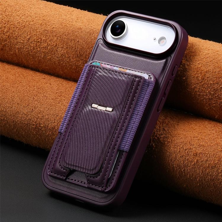 For iPhone Air CaseNeo Fold Holder Retro Elastic Card Bag Magnetic Back Phone Case