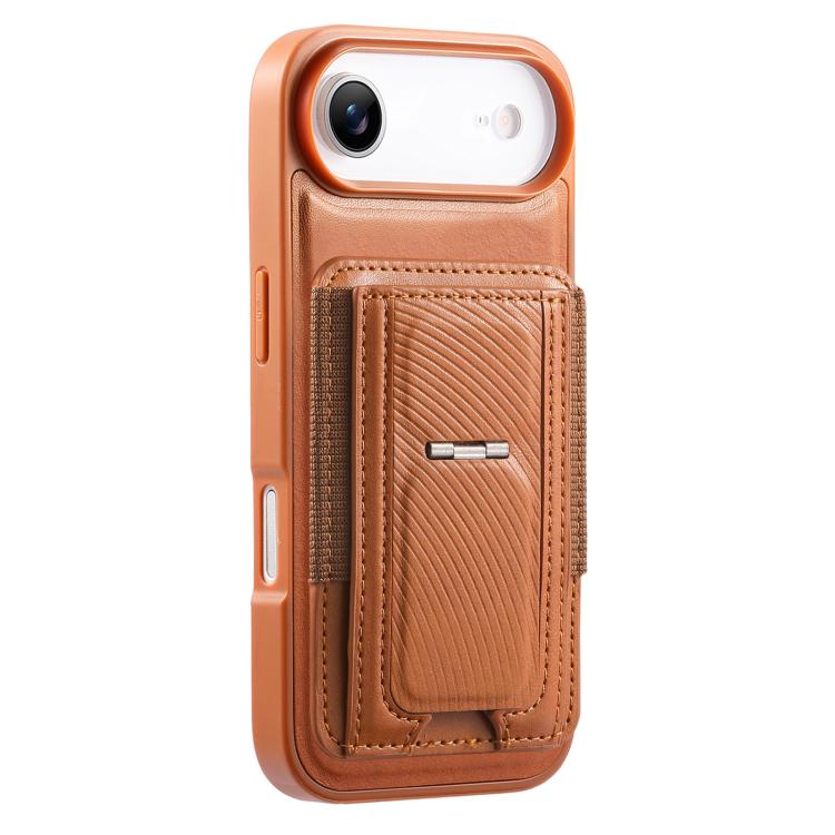 For iPhone Air CaseNeo Fold Holder Retro Elastic Card Bag Magnetic Back Phone Case