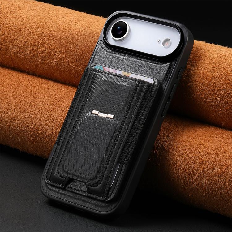For iPhone Air CaseNeo Fold Holder Retro Elastic Card Bag Magnetic Back Phone Case