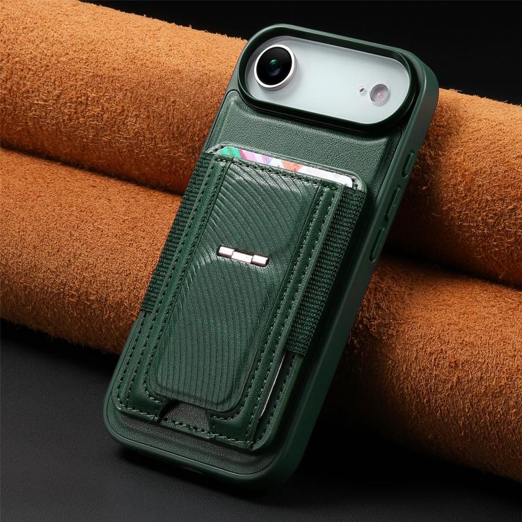 For iPhone Air CaseNeo Fold Holder Retro Elastic Card Bag Magnetic Back Phone Case