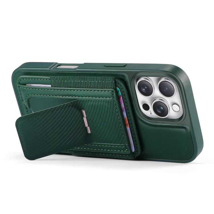 For iPhone 16 Pro Max CaseNeo Fold Holder Retro Elastic Card Bag Magnetic Back Phone Case