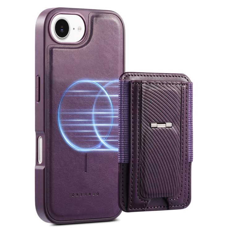 For iPhone 17e / 16e CaseNeo Fold Holder Retro Elastic Card Bag Magnetic Back Phone Case