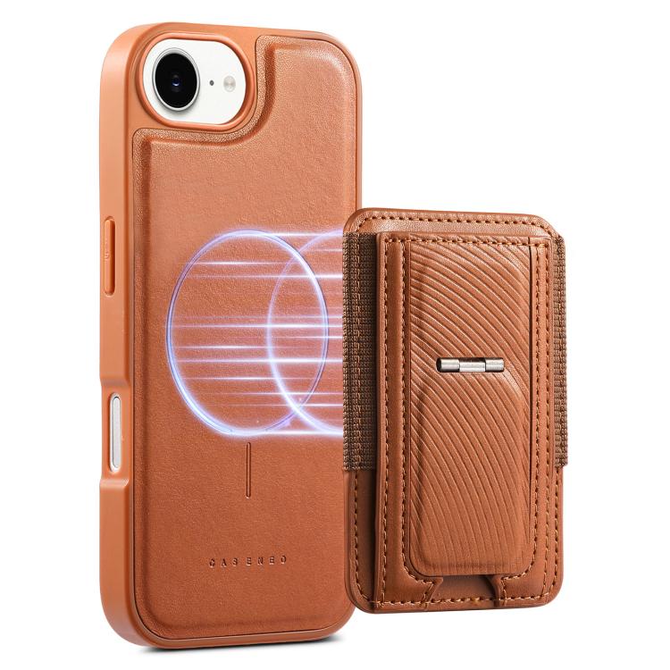 For iPhone 17e / 16e CaseNeo Fold Holder Retro Elastic Card Bag Magnetic Back Phone Case