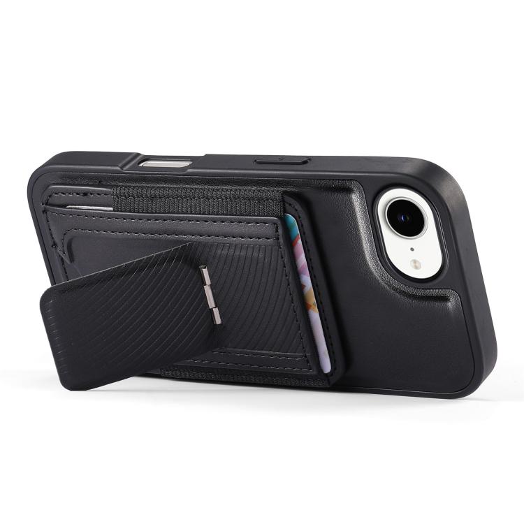 For iPhone 17e / 16e CaseNeo Fold Holder Retro Elastic Card Bag Magnetic Back Phone Case