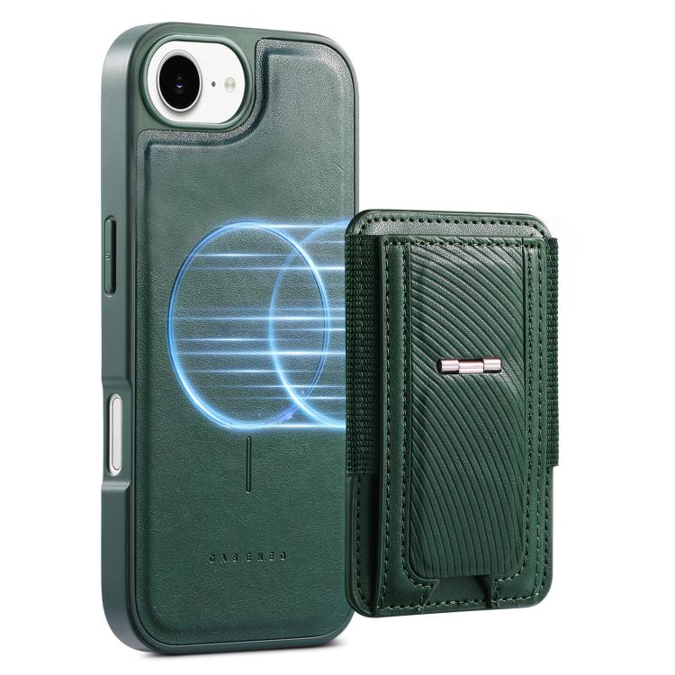 For iPhone 17e / 16e CaseNeo Fold Holder Retro Elastic Card Bag Magnetic Back Phone Case