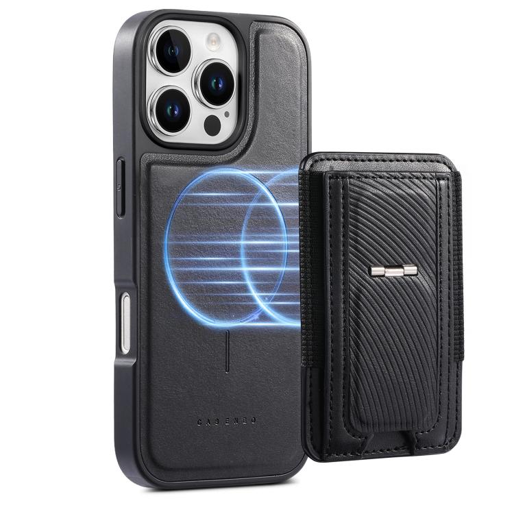 For iPhone 15 Pro Max CaseNeo Fold Holder Retro Elastic Card Bag Magnetic Back Phone Case