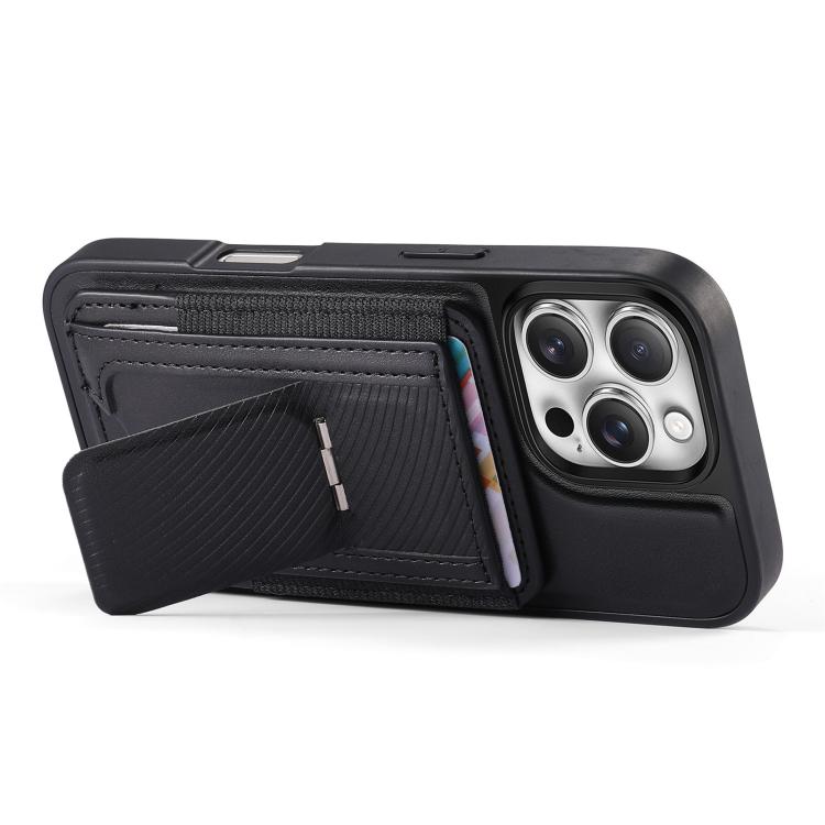 For iPhone 14 Pro CaseNeo Fold Holder Retro Elastic Card Bag Magnetic Back Phone Case
