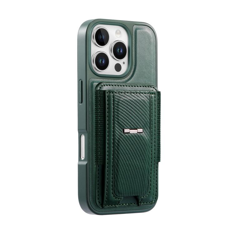 For iPhone 14 Pro Max CaseNeo Fold Holder Retro Elastic Card Bag Magnetic Back Phone Case
