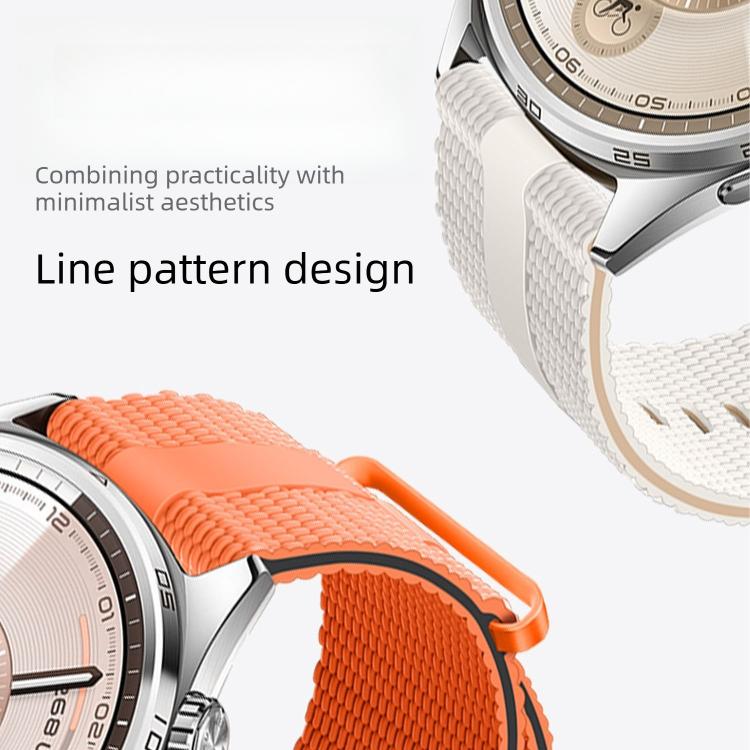 22mm Line Pattern Silicone Watch Band