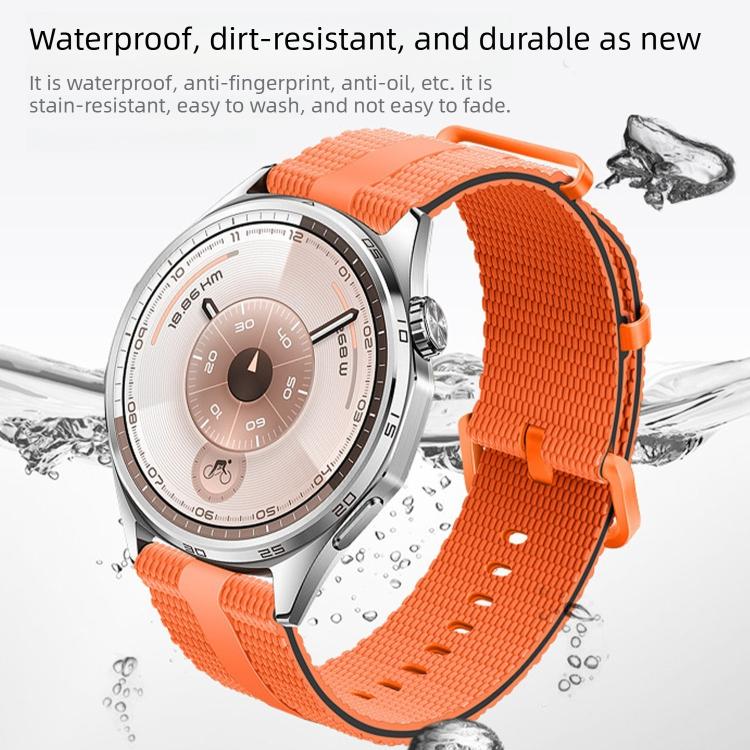 22mm Line Pattern Silicone Watch Band