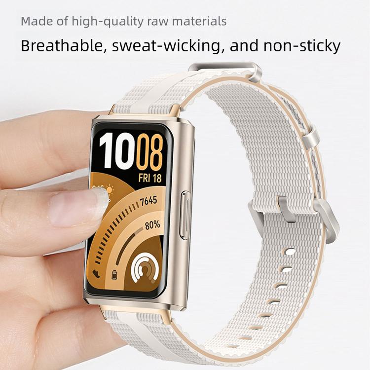For Huawei Band 11 / Band 11 Pro Line Pattern Silicone  Watch Band
