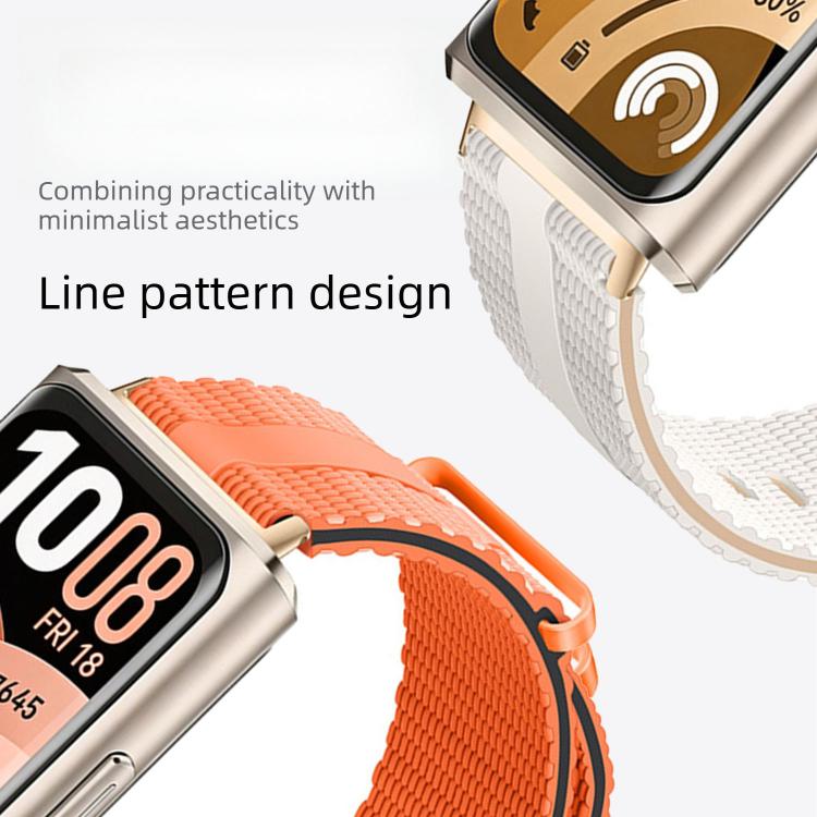 For Huawei Band 11 / Band 11 Pro Line Pattern Silicone  Watch Band
