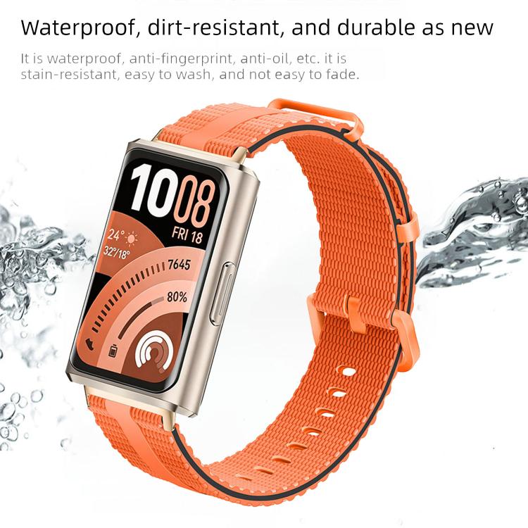For Huawei Band 11 / Band 11 Pro Line Pattern Silicone  Watch Band