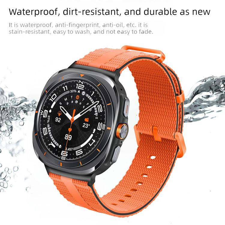 For Samsung Galaxy Watch Ultra / Ultra 2025 Line Pattern Silicone Watch Band