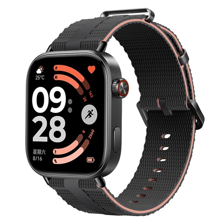 For Xiaomi Band 10 Pro / 9 Pro / Redmi Watch 6 Line Pattern Silicone Watch Band