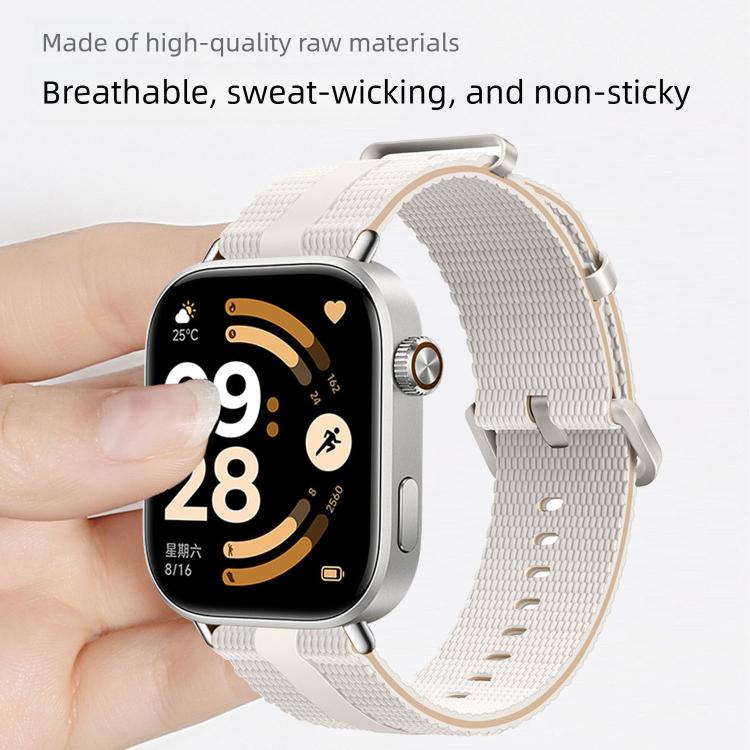 For Xiaomi Band 10 Pro / 9 Pro / Redmi Watch 6 Line Pattern Silicone Watch Band