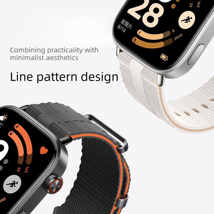 For Xiaomi Band 10 Pro / 9 Pro / Redmi Watch 6 Line Pattern Silicone Watch Band