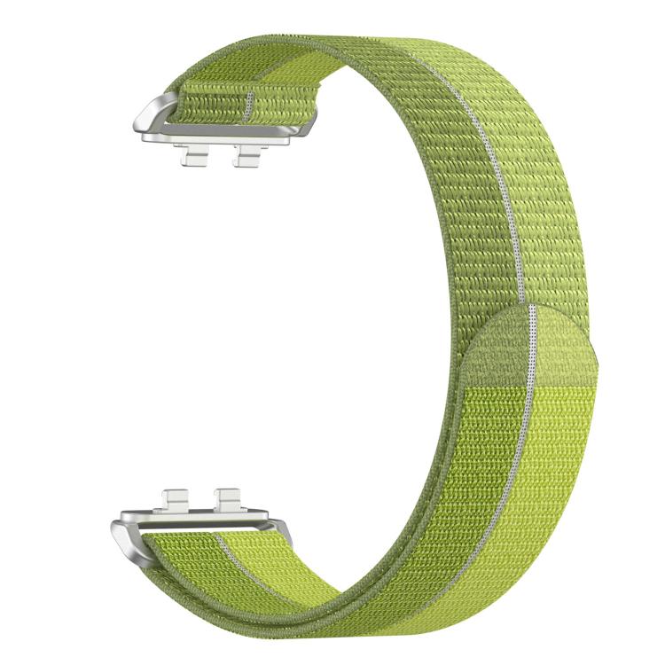 For Huawei Band 11 / Band 11 Pro Feather Light Round Tail Nylon Loop Metal Interface Watch Band