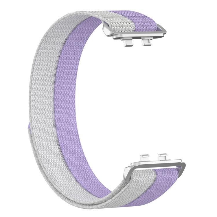 For Huawei Band 11 / Band 11 Pro Feather Light Round Tail Nylon Loop Metal Interface Watch Band