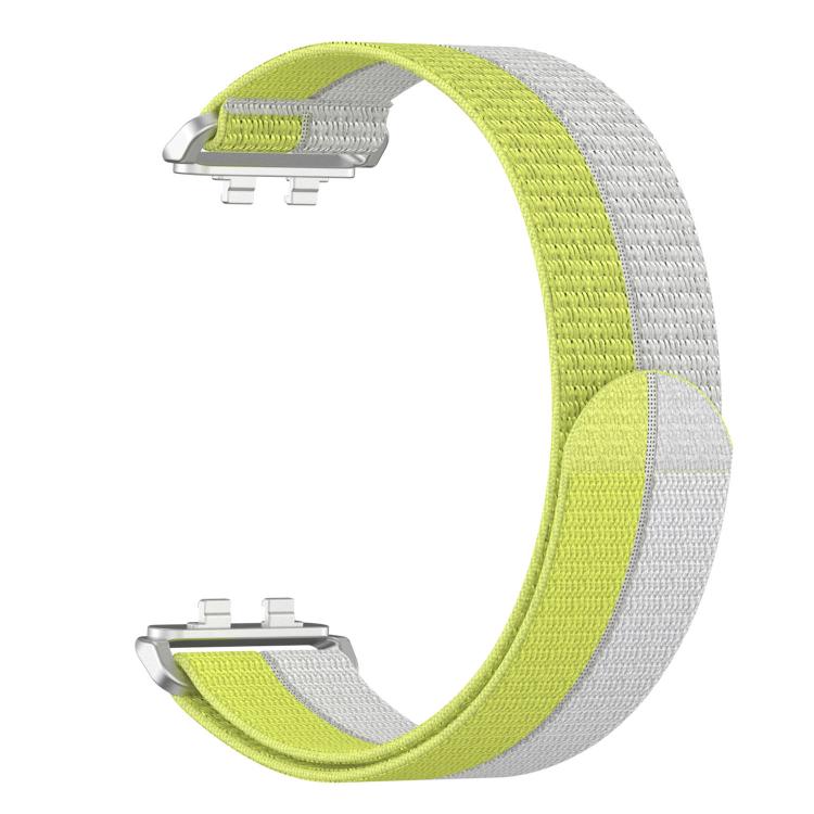 For Huawei Band 11 / Band 11 Pro Feather Light Round Tail Nylon Loop Metal Interface Watch Band