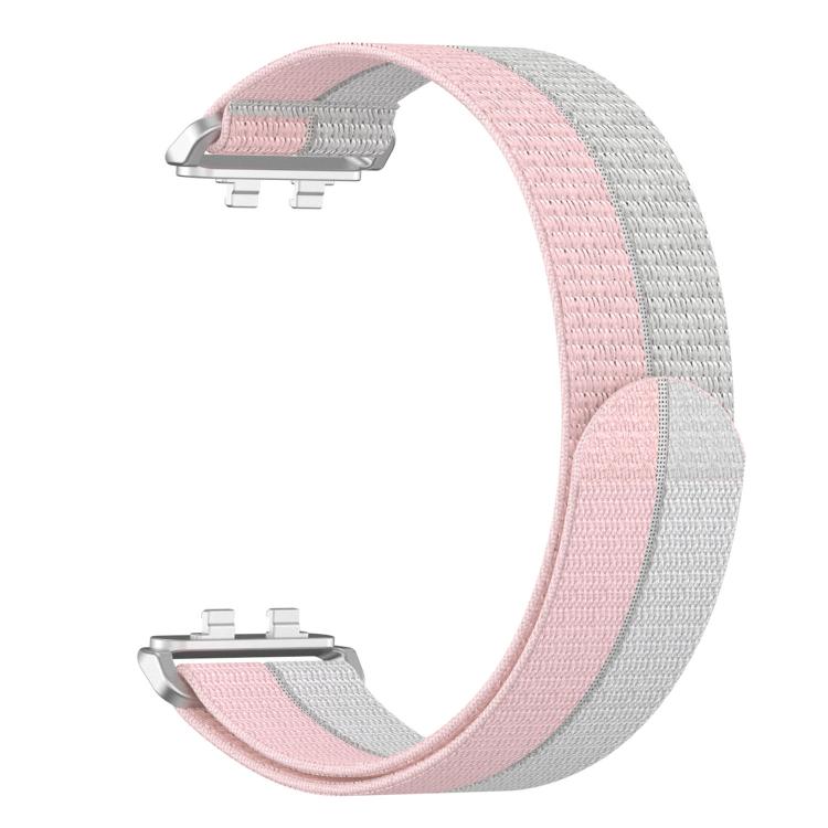 For Huawei Band 11 / Band 11 Pro Feather Light Round Tail Nylon Loop Metal Interface Watch Band