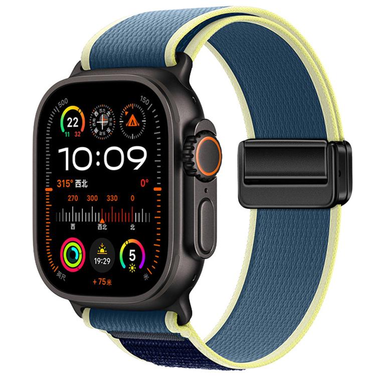 For Apple Watch 46mm / 49mm / 45mm / 44mm Magnetic Buckle Trail Loop Nylon Watch Band Watch Band