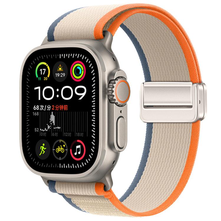 For Apple Watch 46mm / 49mm / 45mm / 44mm Magnetic Buckle Trail Loop Nylon Watch Band Watch Band