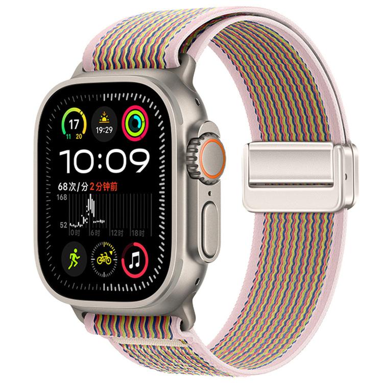 For Apple Watch 46mm / 49mm / 45mm / 44mm Magnetic Buckle Trail Loop Nylon Watch Band Watch Band