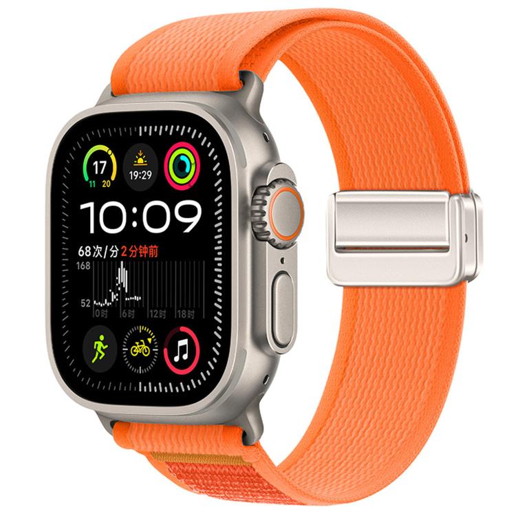 For Apple Watch 46mm / 49mm / 45mm / 44mm Magnetic Buckle Trail Loop Nylon Watch Band Watch Band