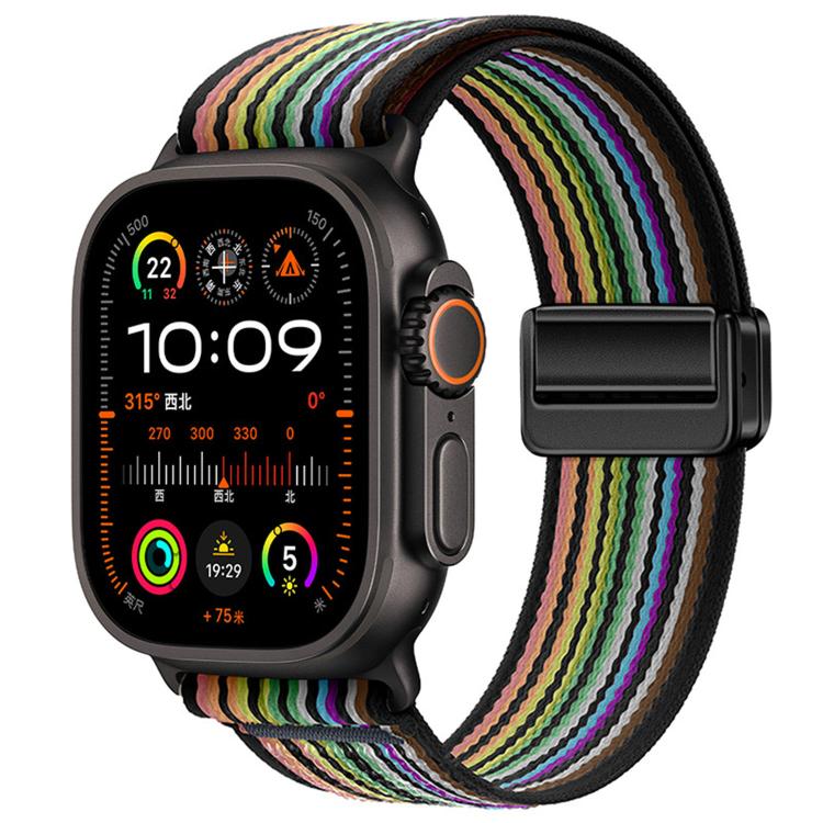 For Apple Watch 46mm / 49mm / 45mm / 44mm Magnetic Buckle Trail Loop Nylon Watch Band Watch Band