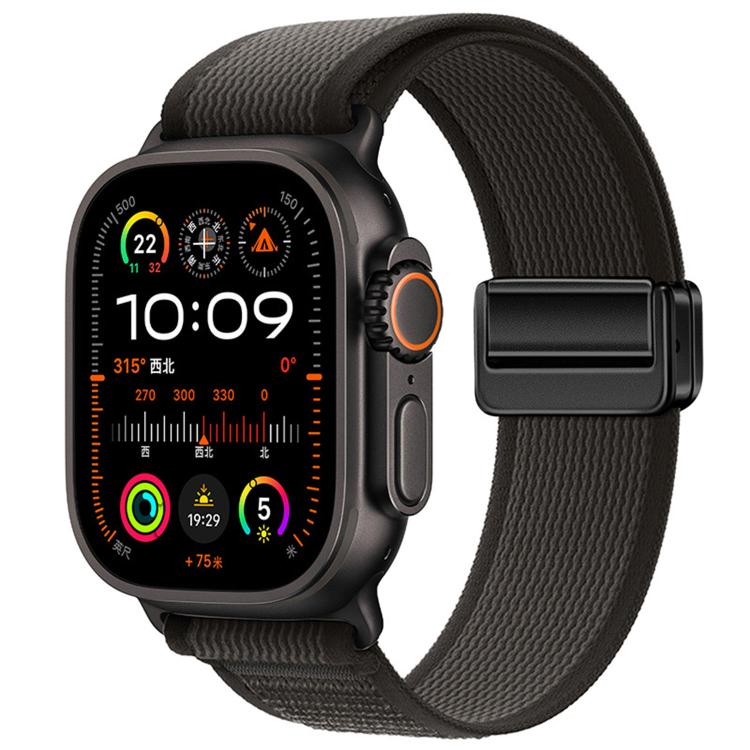 For Apple Watch 46mm / 49mm / 45mm / 44mm Magnetic Buckle Trail Loop Nylon Watch Band Watch Band