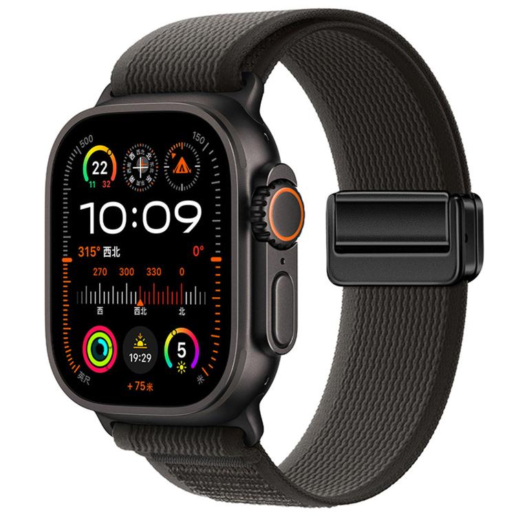For Apple Watch 46mm / 49mm / 45mm / 44mm Magnetic Buckle Trail Loop Nylon Watch Band Watch Band