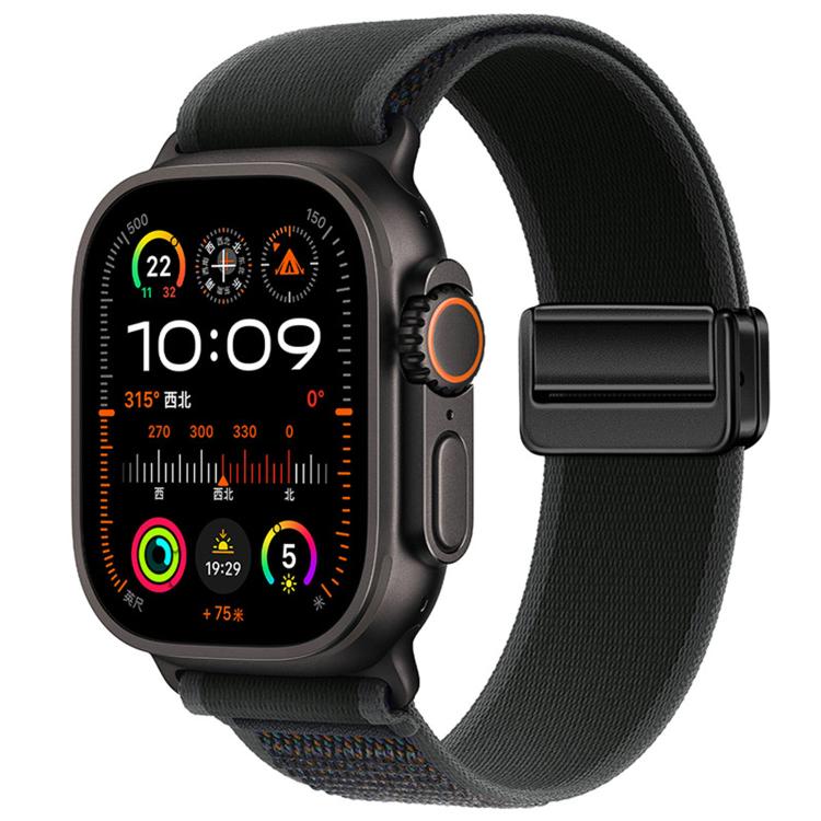 For Apple Watch 46mm / 49mm / 45mm / 44mm Magnetic Buckle Trail Loop Nylon Watch Band Watch Band