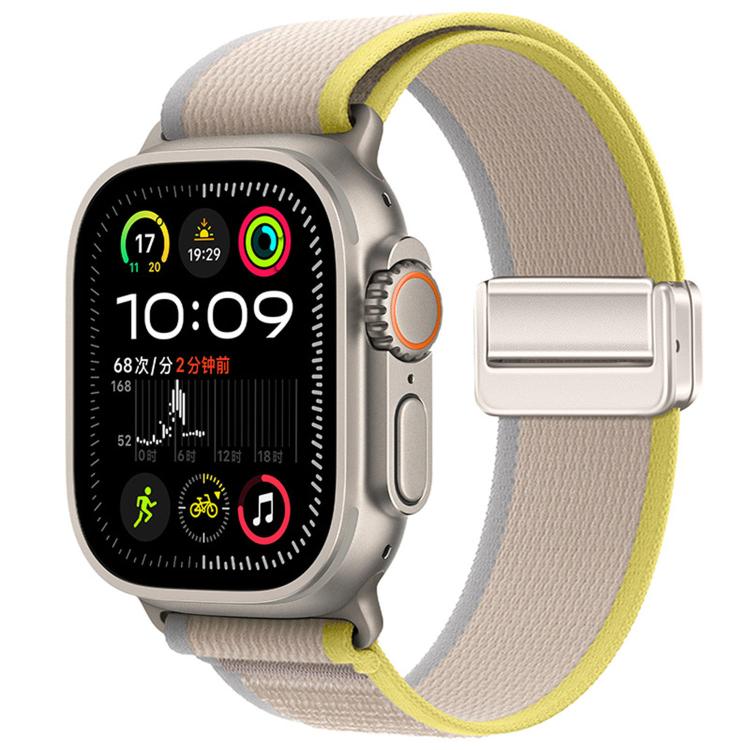 For Apple Watch 46mm / 49mm / 45mm / 44mm Magnetic Buckle Trail Loop Nylon Watch Band Watch Band
