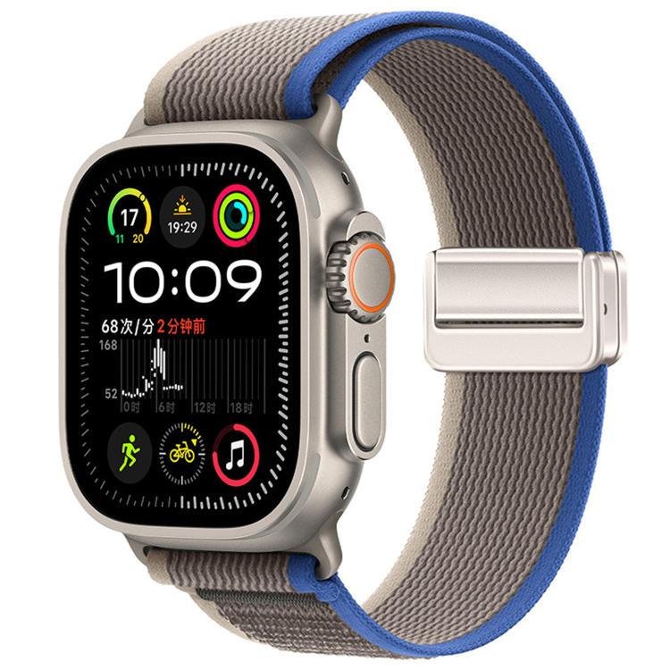 For Apple Watch 46mm / 49mm / 45mm / 44mm Magnetic Buckle Trail Loop Nylon Watch Band Watch Band
