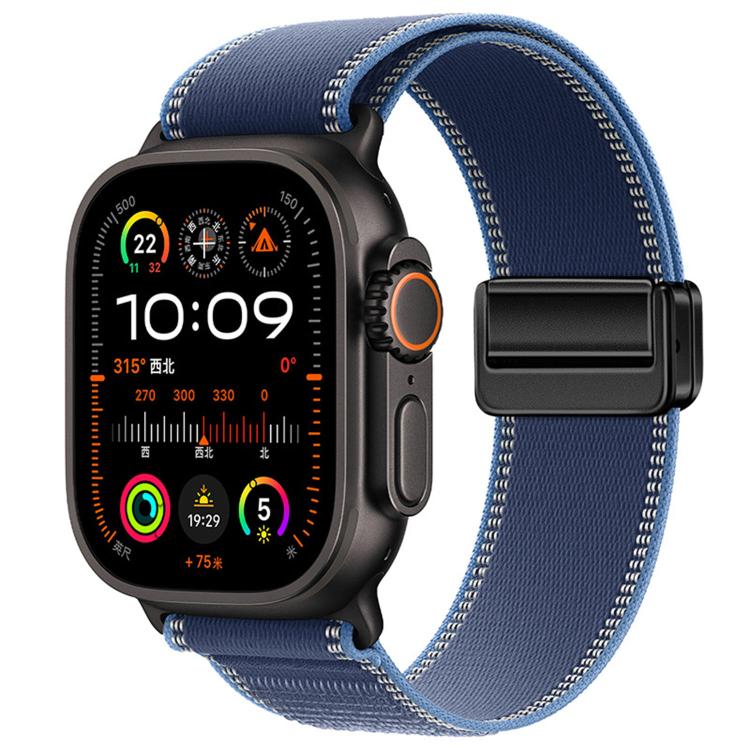 For Apple Watch 46mm / 49mm / 45mm / 44mm Magnetic Buckle Trail Loop Nylon Watch Band Watch Band