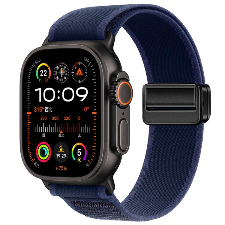 For Apple Watch 46mm / 49mm / 45mm / 44mm Magnetic Buckle Trail Loop Nylon Watch Band Watch Band
