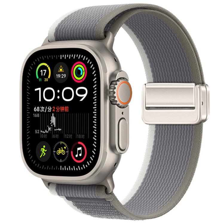 For Apple Watch 46mm / 49mm / 45mm / 44mm Magnetic Buckle Trail Loop Nylon Watch Band Watch Band
