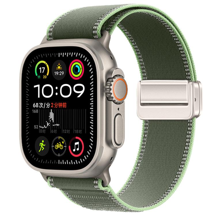 For Apple Watch 46mm / 49mm / 45mm / 44mm Magnetic Buckle Trail Loop Nylon Watch Band Watch Band