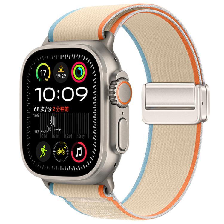 For Apple Watch 46mm / 49mm / 45mm / 44mm Magnetic Buckle Trail Loop Nylon Watch Band Watch Band