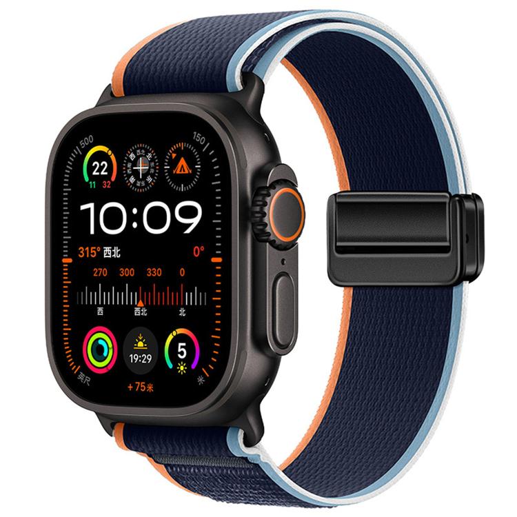 For Apple Watch 46mm / 49mm / 45mm / 44mm Magnetic Buckle Trail Loop Nylon Watch Band Watch Band