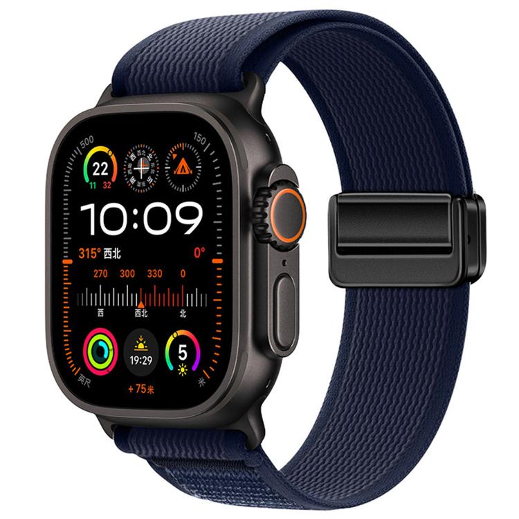 For Apple Watch 46mm / 49mm / 45mm / 44mm Magnetic Buckle Trail Loop Nylon Watch Band Watch Band