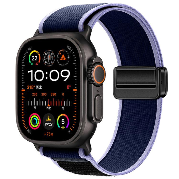 For Apple Watch 46mm / 49mm / 45mm / 44mm Magnetic Buckle Trail Loop Nylon Watch Band Watch Band
