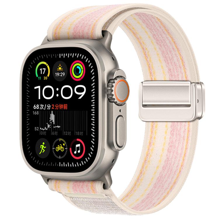 For Apple Watch 46mm / 49mm / 45mm / 44mm Magnetic Buckle Trail Loop Nylon Watch Band Watch Band