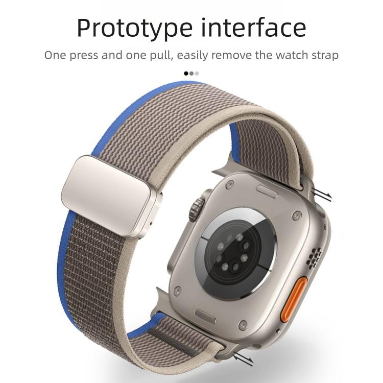 For Apple Watch 46mm / 49mm / 45mm / 44mm Magnetic Buckle Trail Loop Nylon Watch Band Watch Band