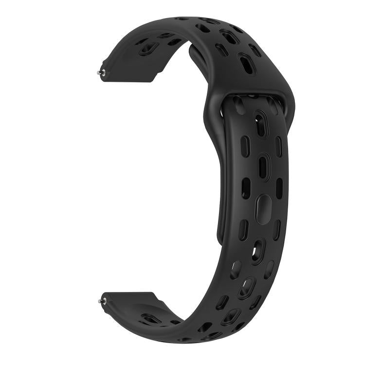 For Huawei Band 11 / Band 11 Pro Reverse Buckle Flat Perforated Breathable Silicone Watch Band