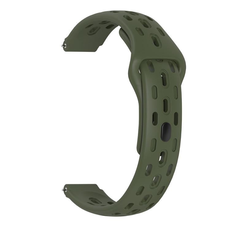 For Huawei Band 11 / Band 11 Pro Reverse Buckle Flat Perforated Breathable Silicone Watch Band